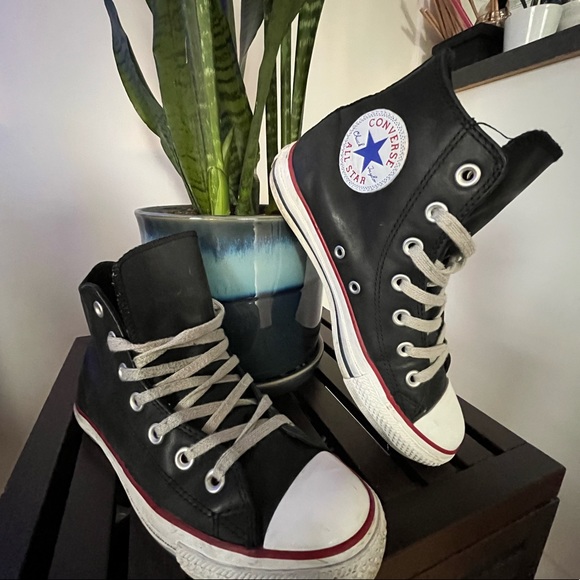 Converse Shoes - Leather Converse. One of a kind! Bought 10 years ago, just collecting dust.